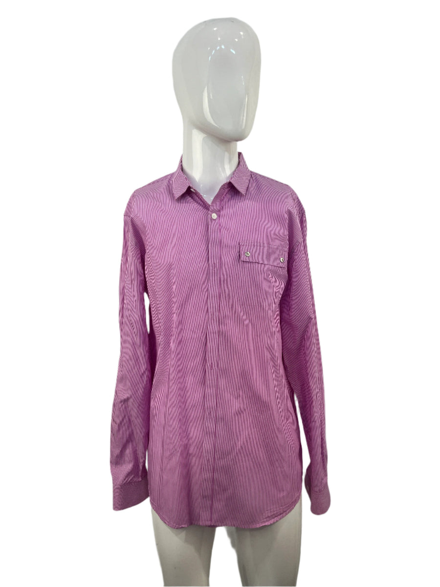 Calvin Klein Rosa Striped Dress Shirt
