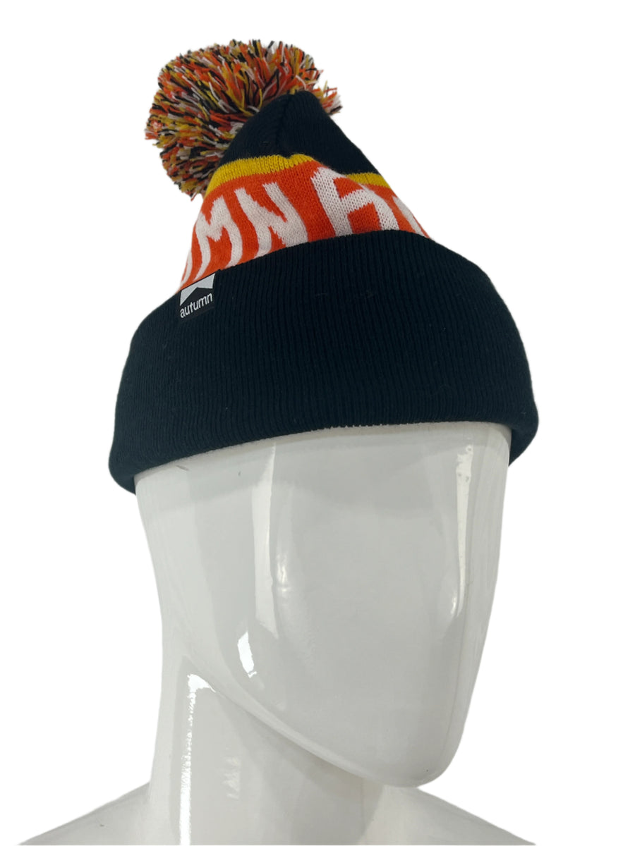 Autumn Halloween Beanie W Pom Pom