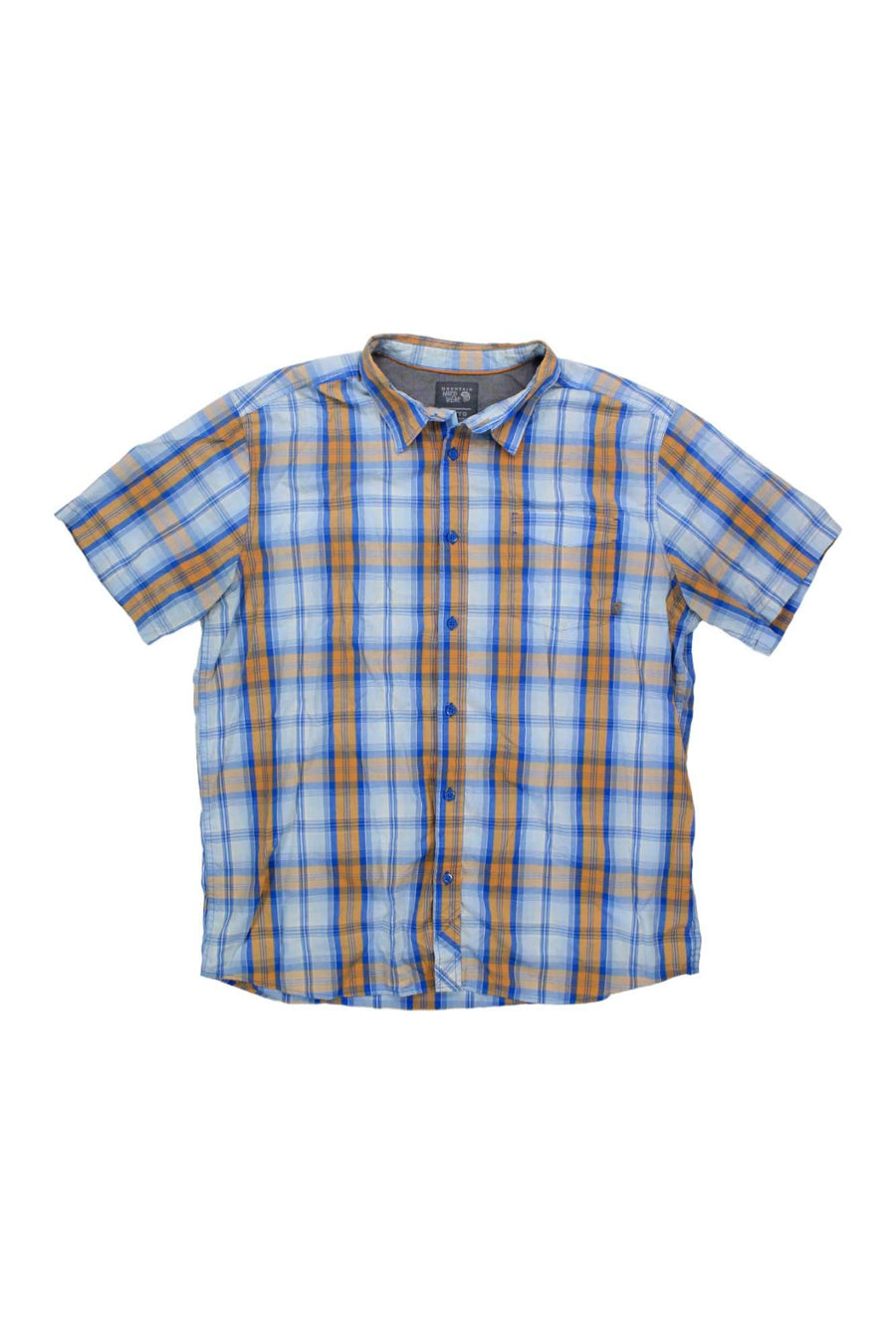 Mountain Hardwear Mens Short Sleeve Plaid Button Up