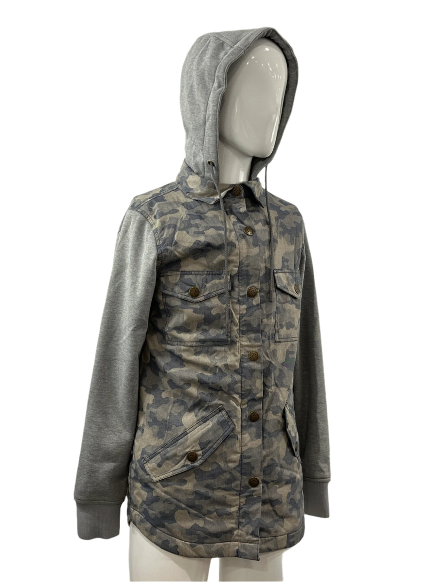Saga Jean Camo Jacket W Zip Off Hood