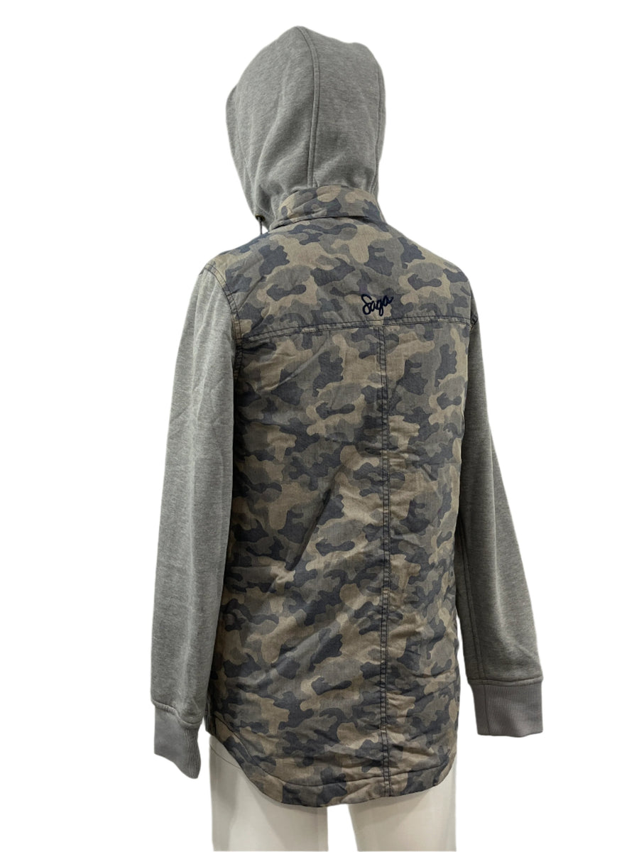 Saga Jean Camo Jacket W Zip Off Hood